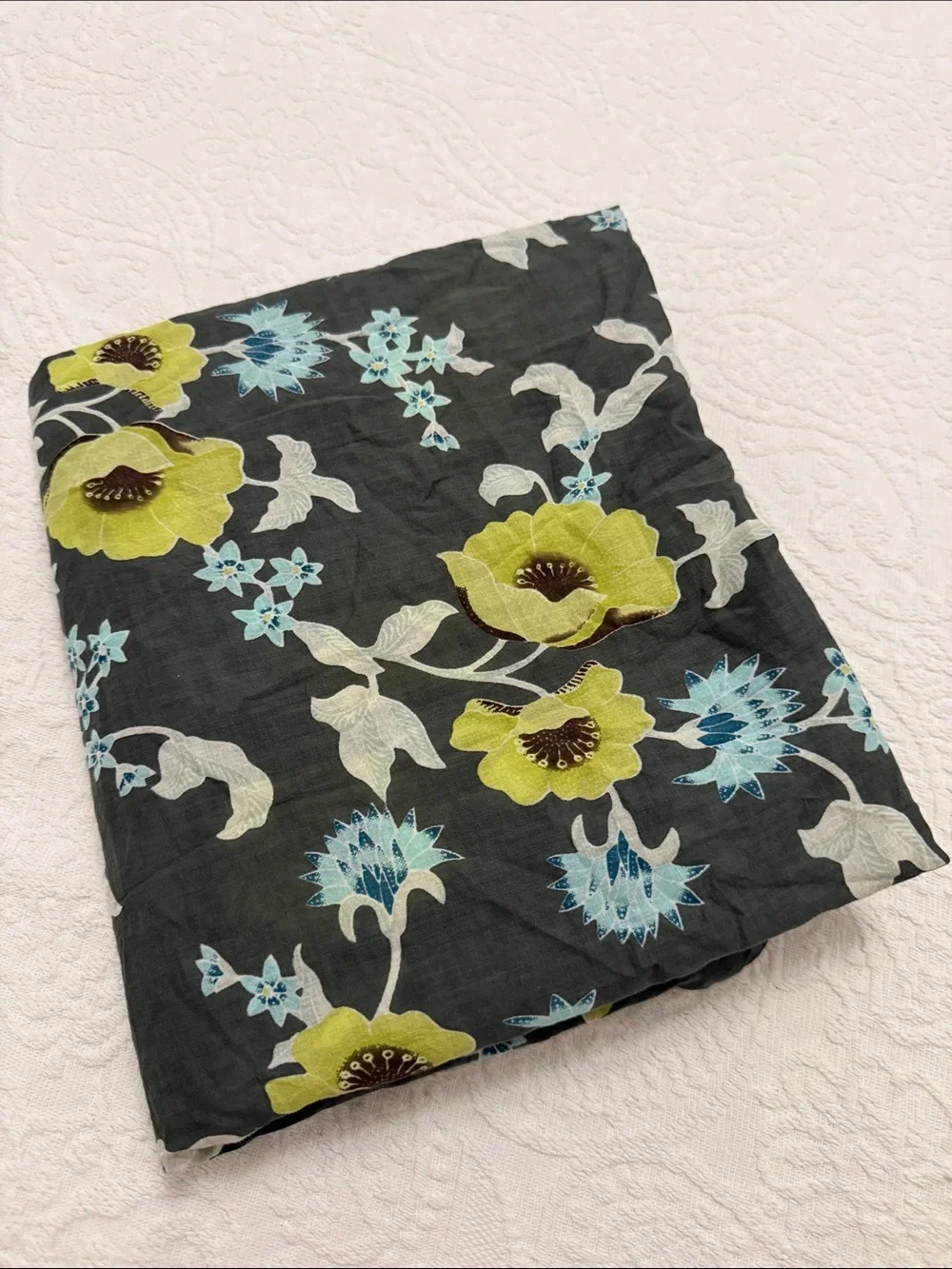 acacia swimwear pareo Floral Cotton in Charcoal, Lime, Sky Blue